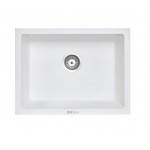 Carysil White Single Big Bowl Granite Kitchen/Laundry Sink Top/Flush/Under Mount 610 x 457 x 205mm